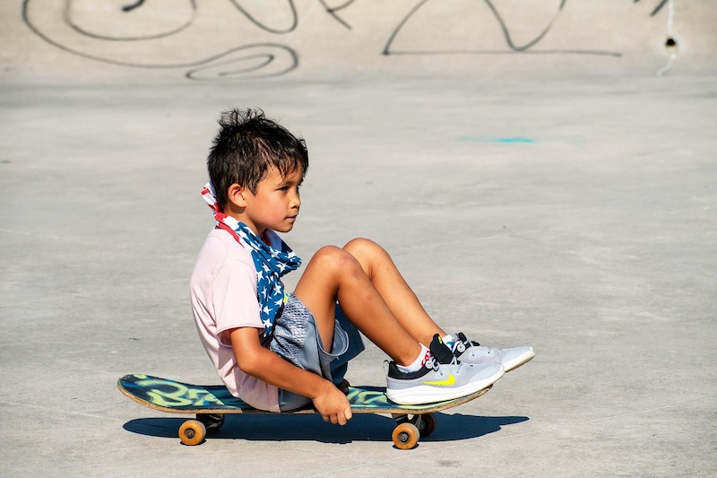 Boy on skateboard