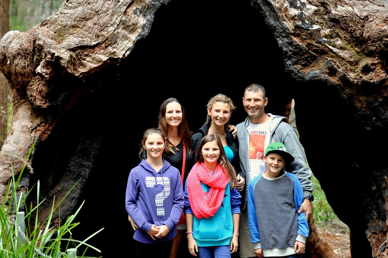 Family at Caves
